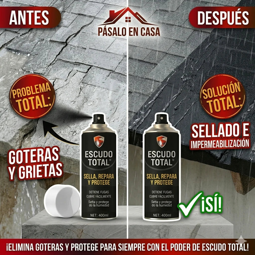 ESCUDO TOTAL™ Impermeabilización y Sellado de Fugas en Spray