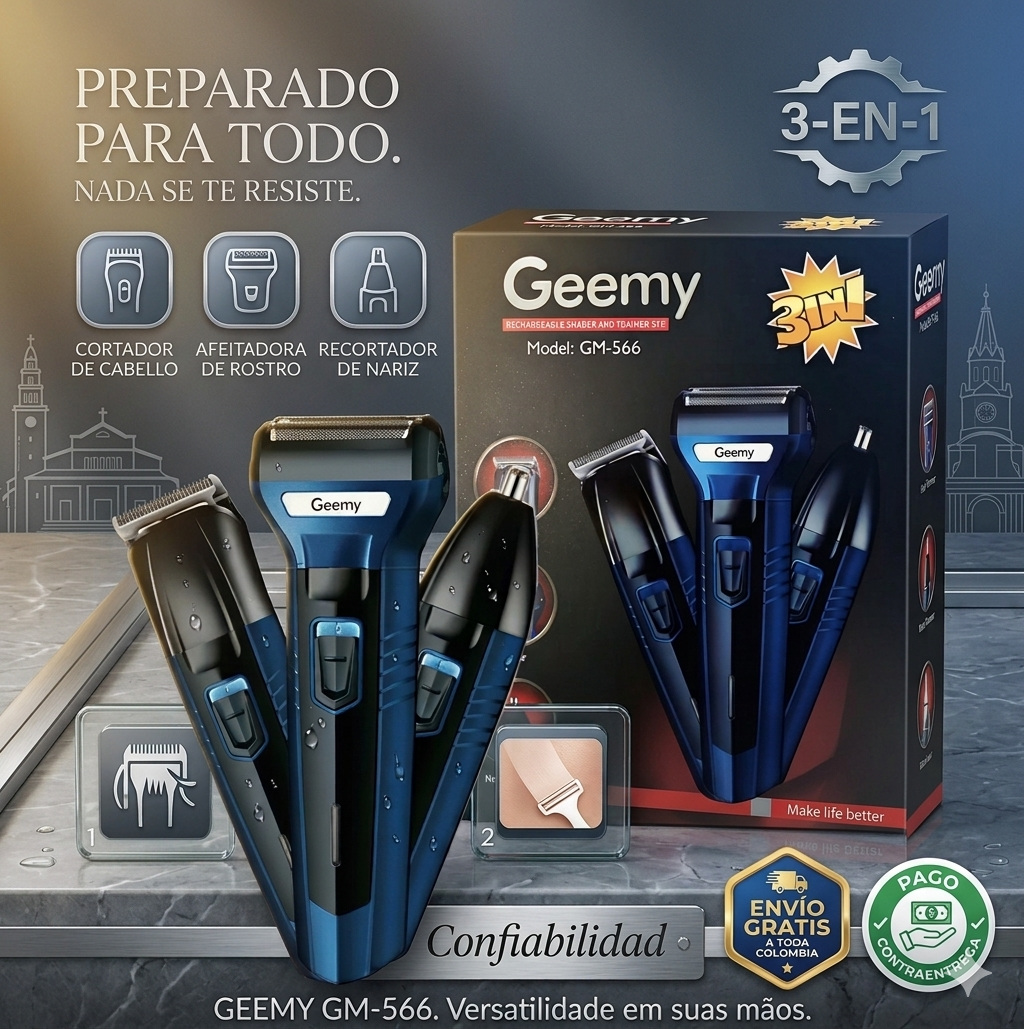[PROMO] Maquina de Afeitar 3 en 1 Geemy