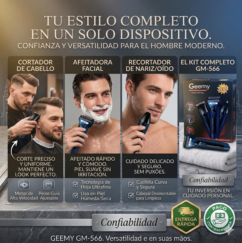 [PROMO] Maquina de Afeitar 3 en 1 Geemy