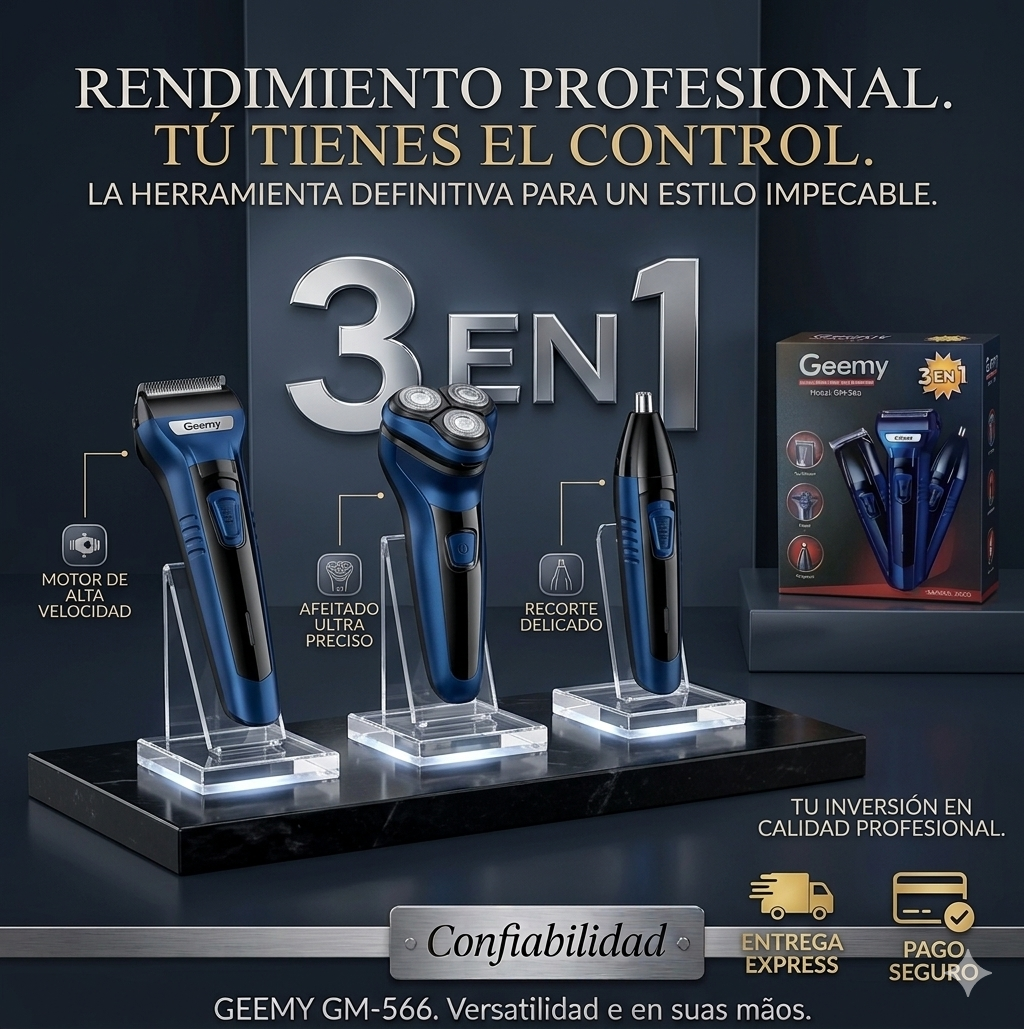 [PROMO] Maquina de Afeitar 3 en 1 Geemy